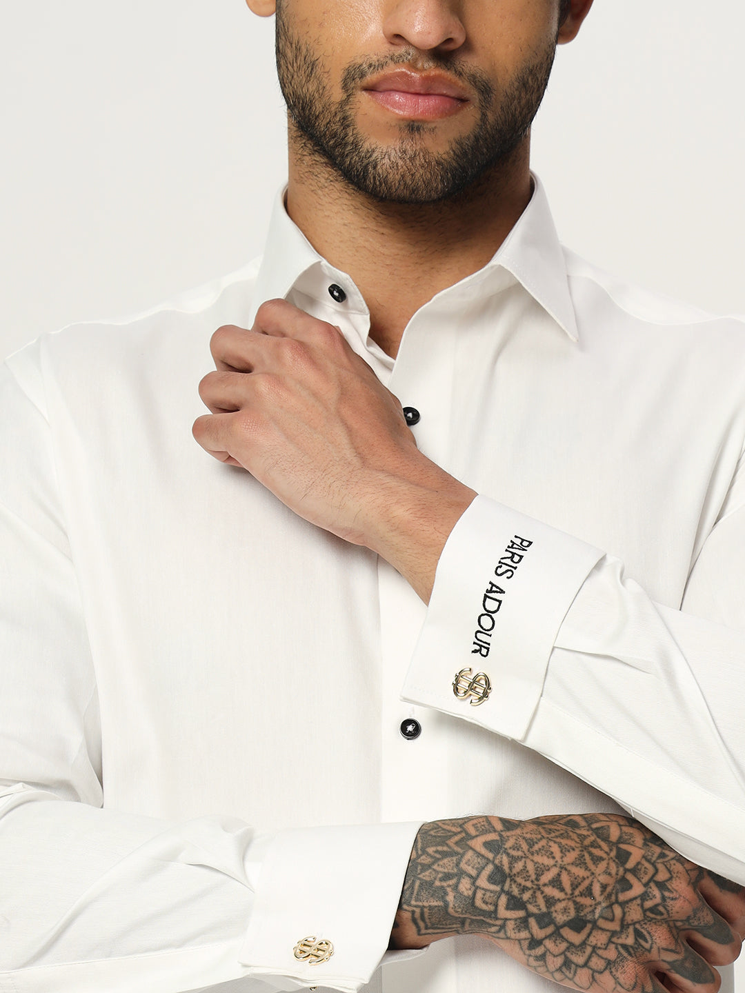 Paris Adour Classic Ice Cool White 100% Cotton Formal Shirt - Elevate Your Elegance